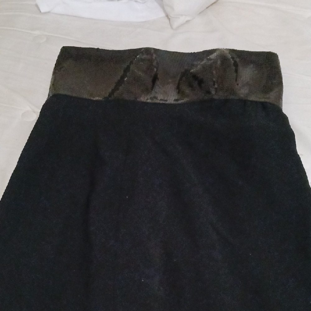 Ann Taylor Black and Brown A-Line Skirt for Work